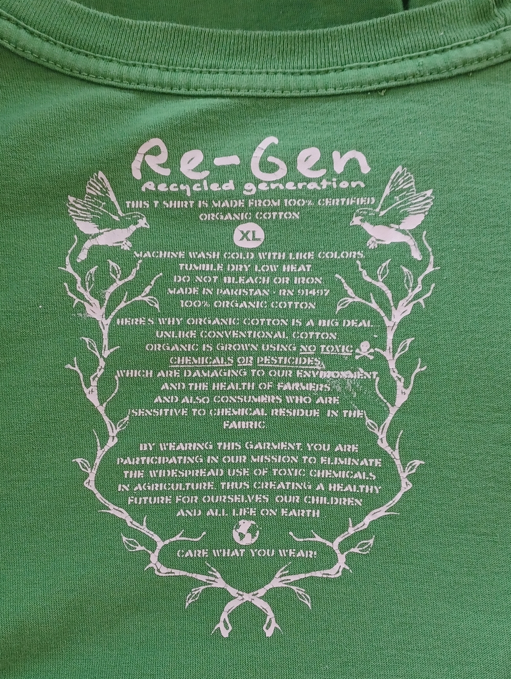 Re-Gen RECYCLED GENERATION RETRO MUSIC MOTIF GRAPHIC PRINT TEE XL* (RUNS SHORT) - Picture 4 of 10